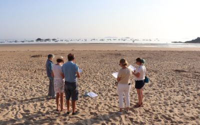 Prier sur le sable