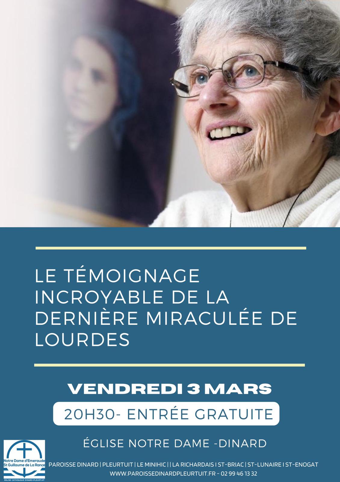 Témoignage de Sœur Bernadette Moriau, mars 2023 à Dinard