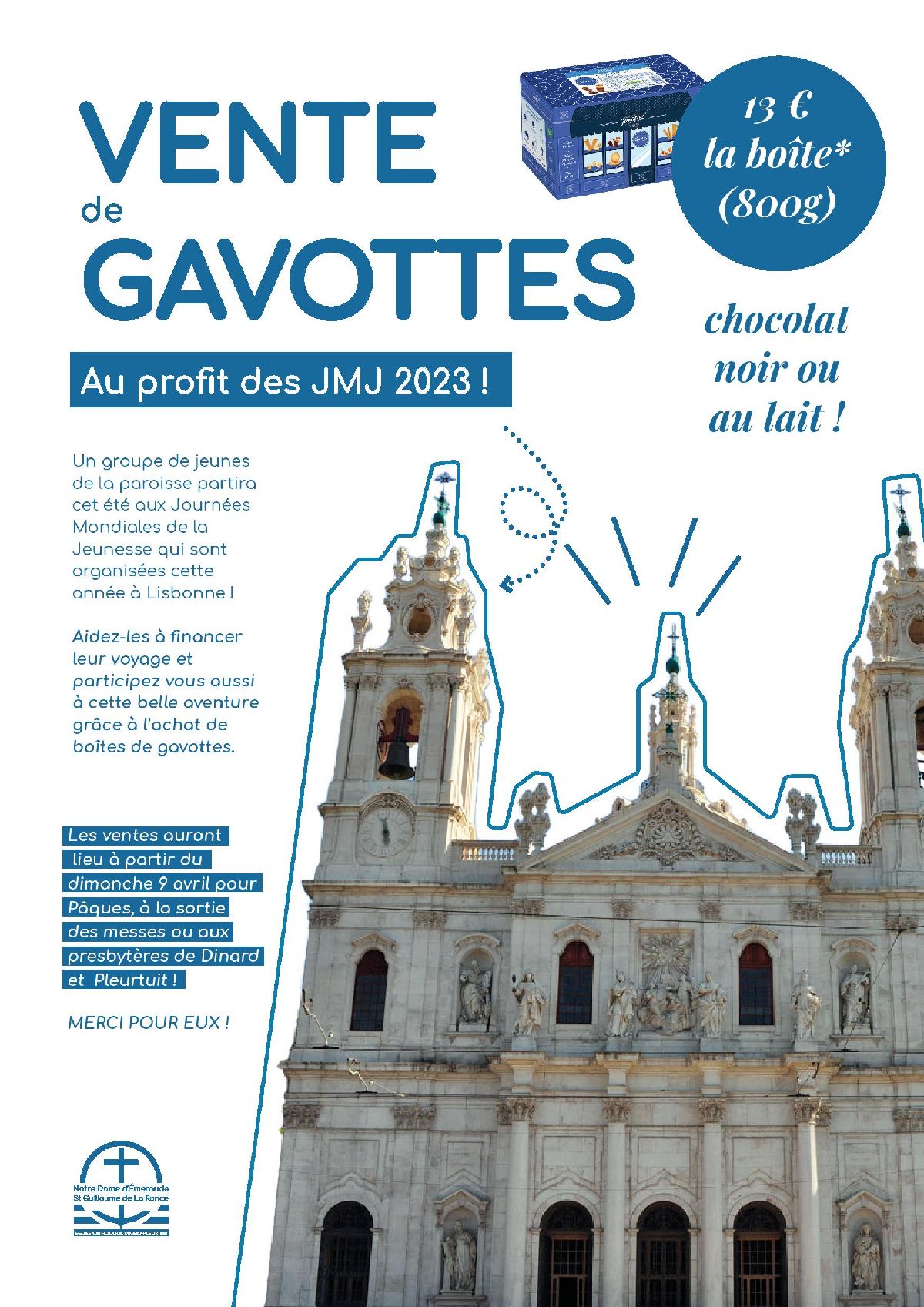 vente de gavottes pour les JMJ 2023