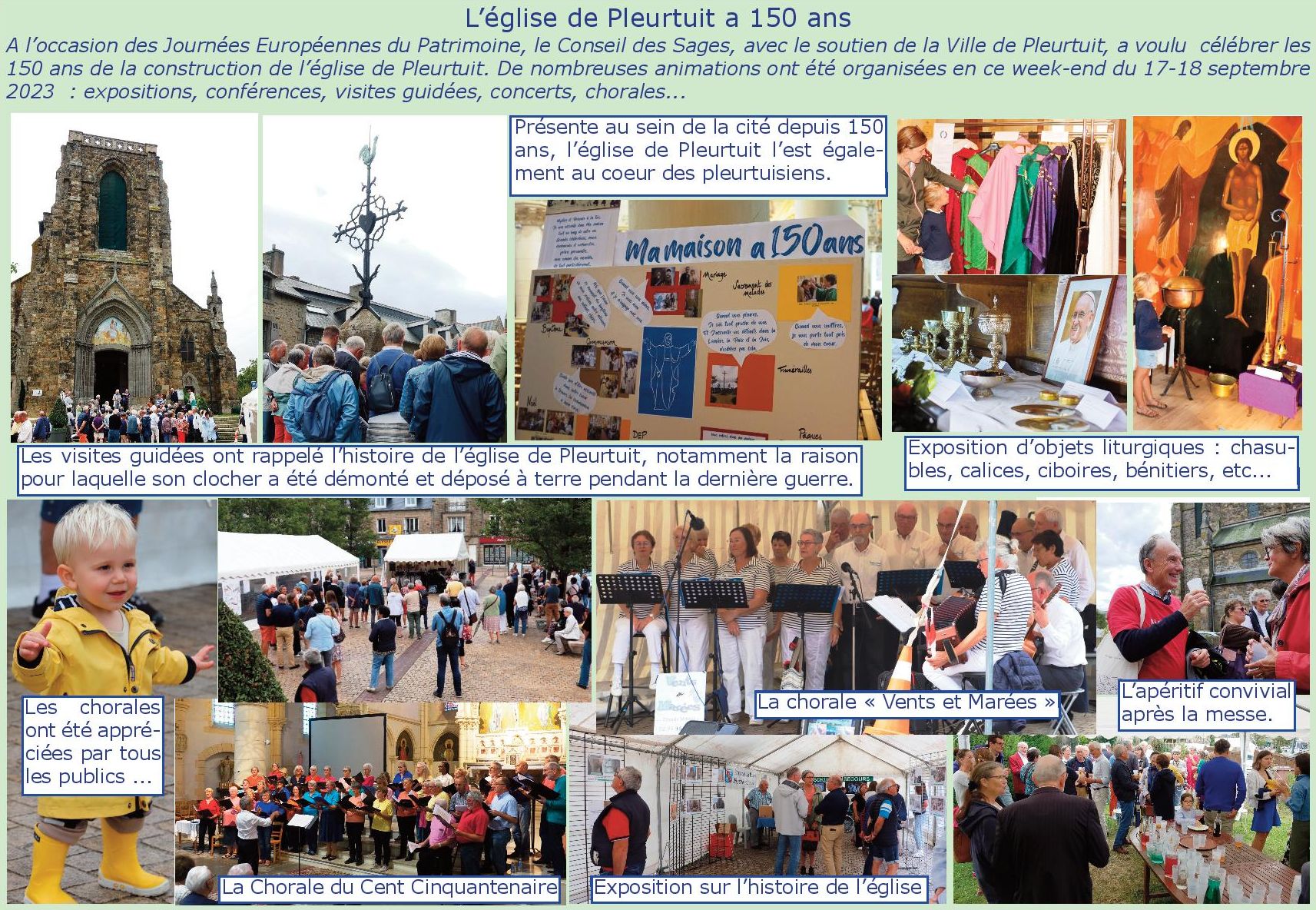 reportage photos 150 ans église de Pleurtuit, paroisse Dinard-Pleurtuit