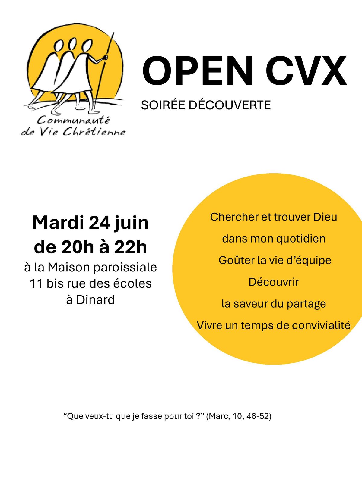CVX soirée Open Paroisse Dinard-Pleurtuit CVX soirée Open Paroisse Dinard-Pleurtuit