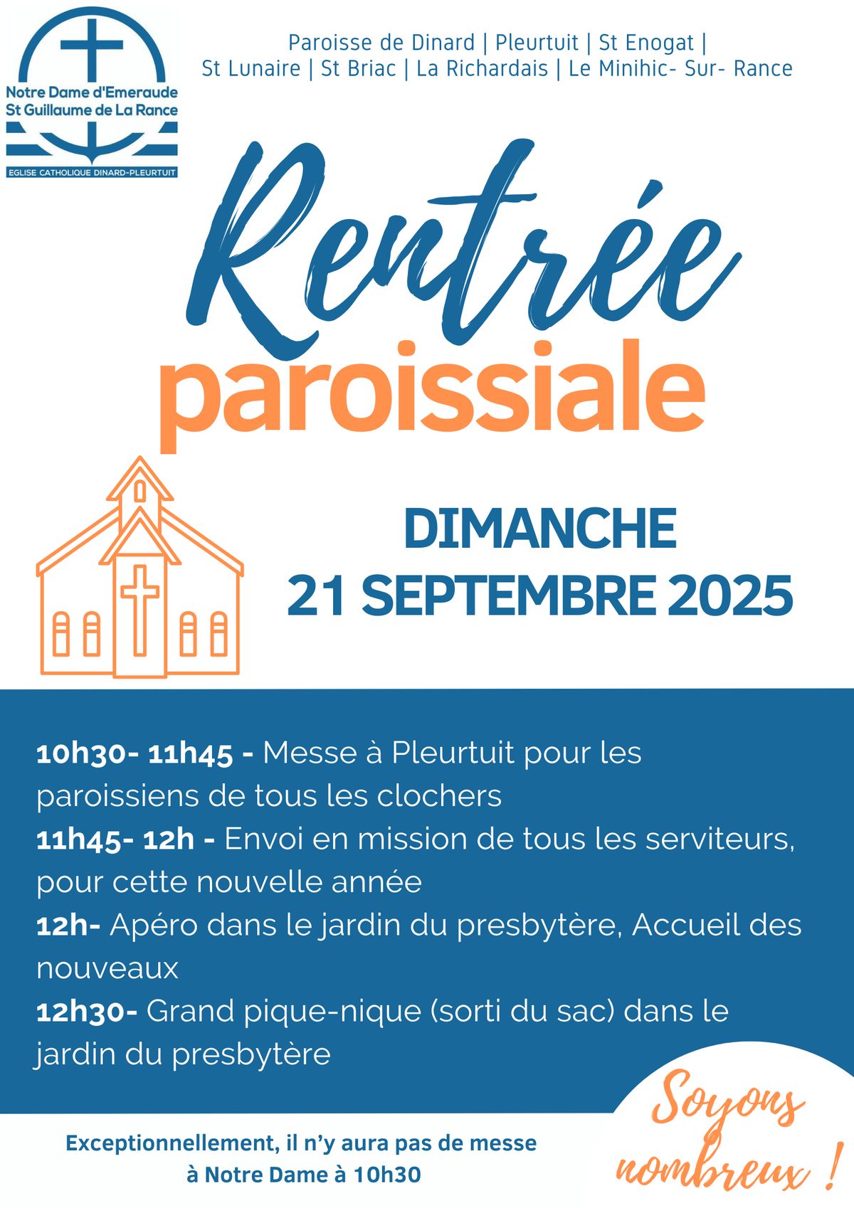 rentrée paroissiale Dinard-Pleurtuit