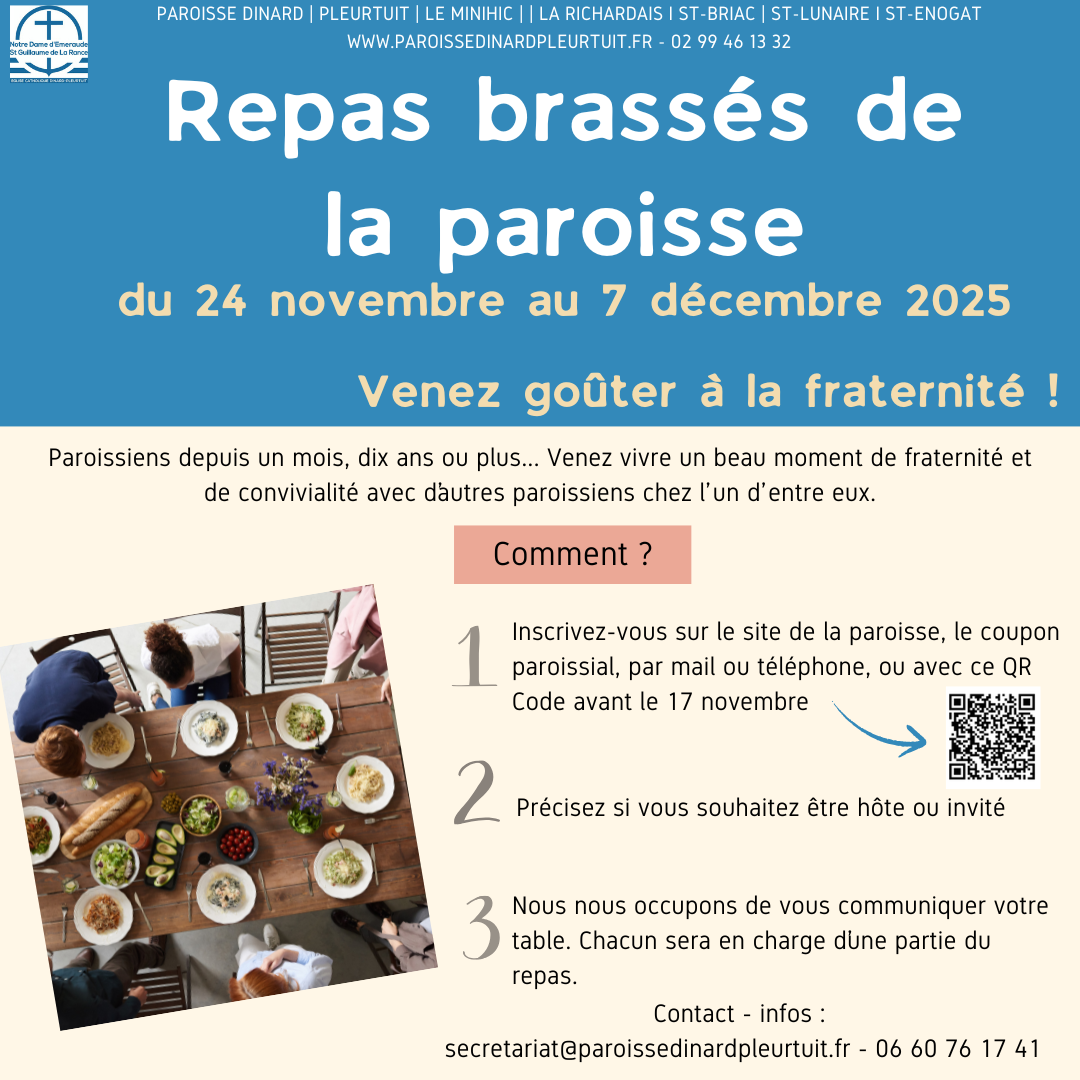 Repas brassés 2025 Paroisse Dinard-Pleurtuit