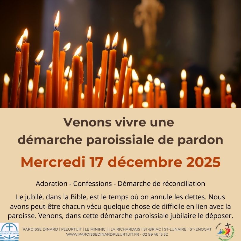 Soirée de réconciliation _ jubilé 2025 - Paroisse Dinard-Pleurtuit