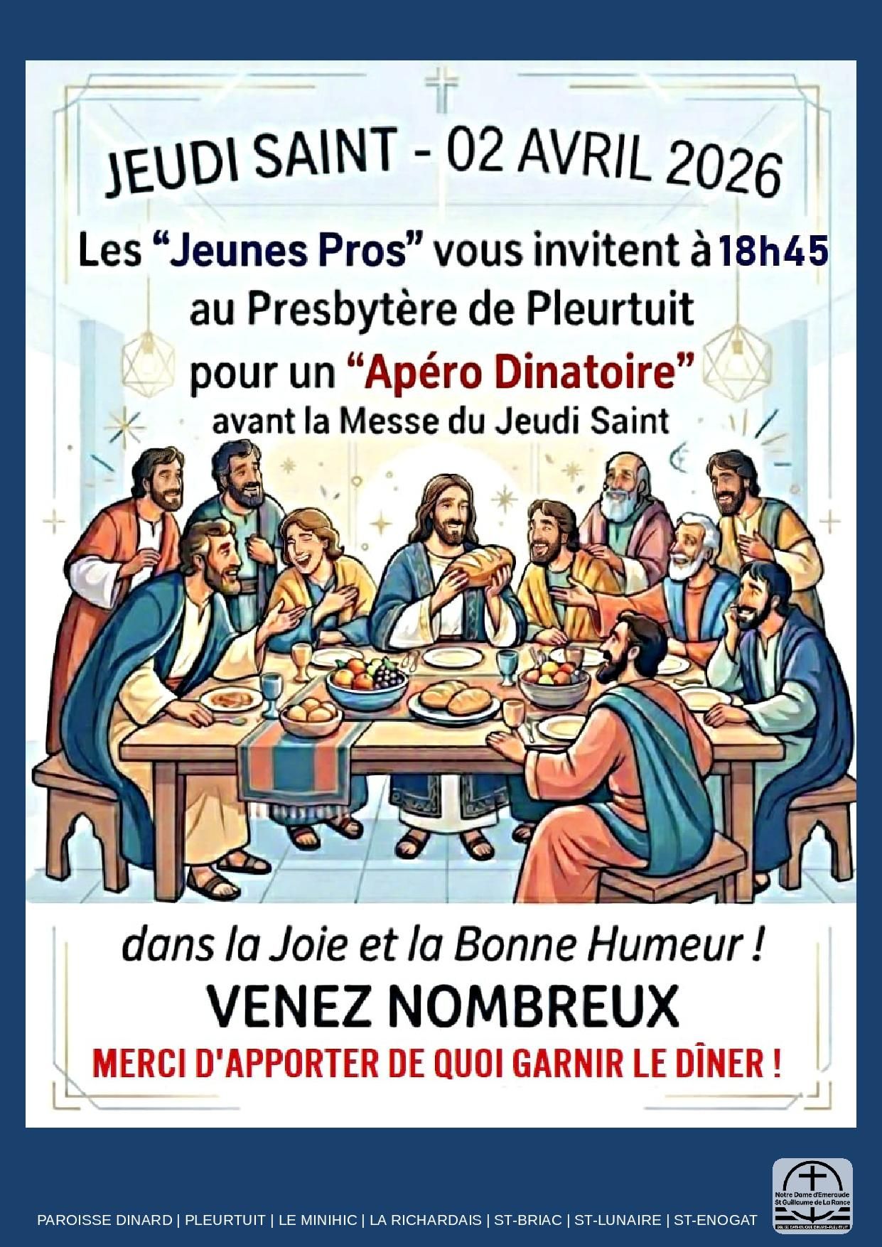 Jeunes Pros -Jeudi-Saint - paroisse Dinard-Pleurtuit