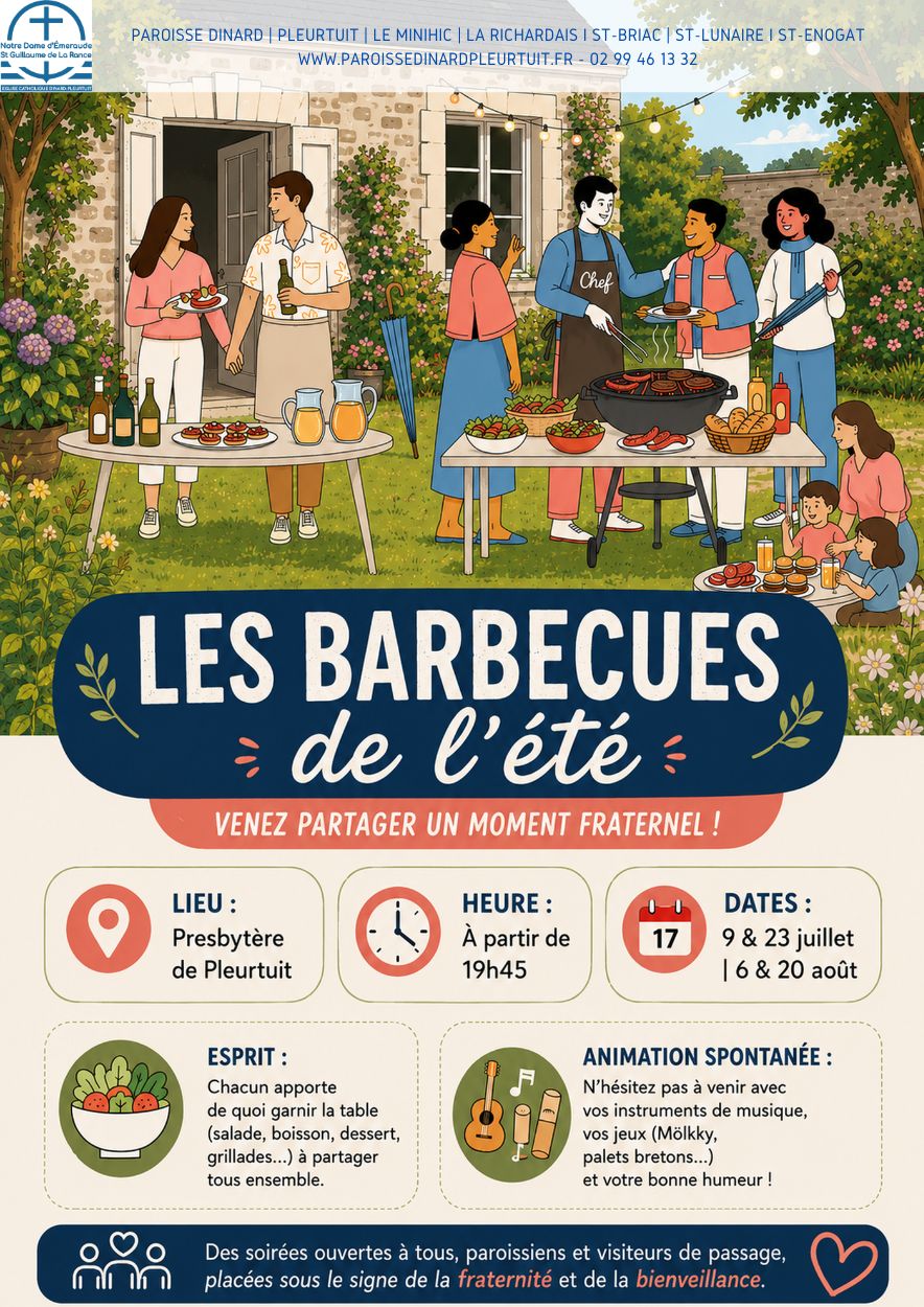 affiche bbq 2026 - paroisse dinard-pleurtuit