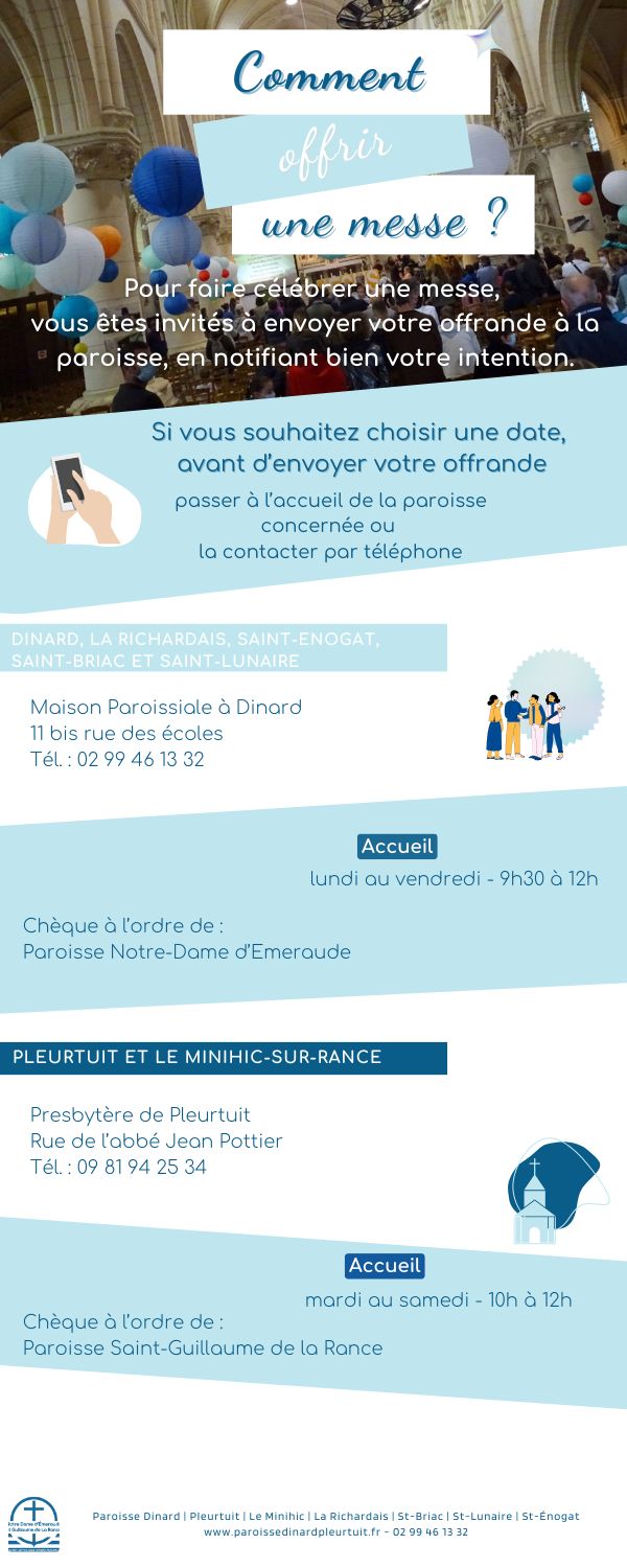 Comment offrir une messe - paroisse dinard-pleurtuit Comment offrir une messe - Paroisse Dinard-Pleurtuit