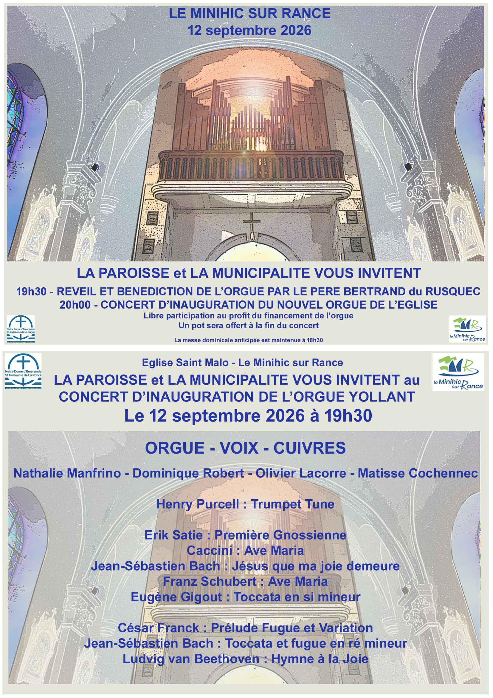 inauguration de l'orgue du Minihic - paroisse Dinard-Pleurtuit