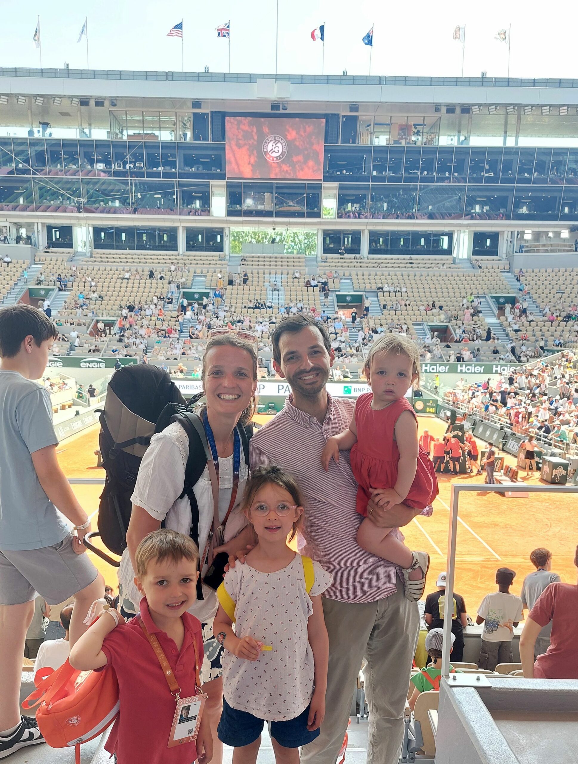 Raphaëlle et Constant à Roland Garros - paroisse Dinard-Pleurtuit2